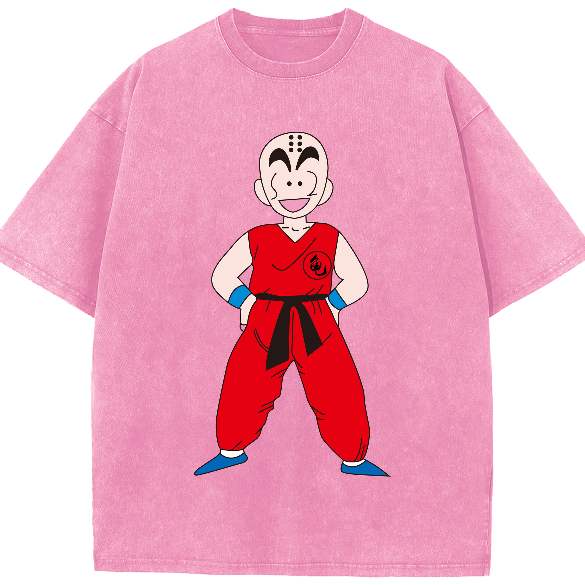 （画像用） ドラゴンボール クリリン DRAGON BALL krillin 綿100% ヴィンテージ風 半袖Tシャツ（フロントプリント）